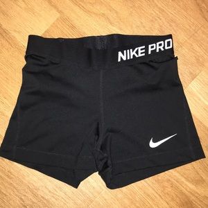 Black nike pro shorts